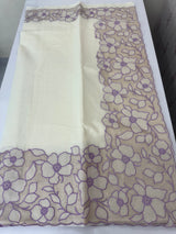 Mul chanderi saree with tissue applique work MSH211 Lavender