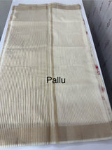 Mul chanderi embriodery saree with zari borders MSH282