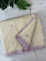 Kota Chanderi saree with embroidery borders - MNM221