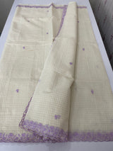 Kota Chanderi saree with embroidery borders - MNM221