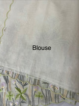 Mul chanderi embriodery saree with scalloped borders MSH176