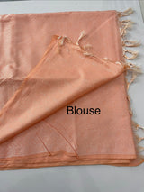 Semi tussar saree with thread work MTS1001 - OffWhite to Peach