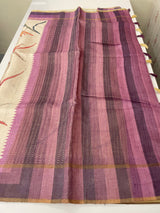 Soft Printed Blended matka tussar silk saree- MMT467