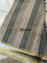 Soft Printed Blended matka tussar silk saree- MMT467