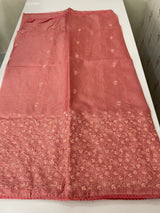 Soft kota checks saree with embroidery - MS7695 DustyMauve