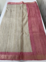 Soft Blended matka tussar silk saree- MMT434