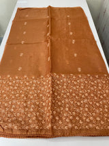 Soft kota checks saree with embroidery - MS7695 DustyMauve