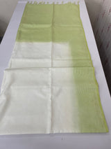 Semi tussar saree with thread work MTS1001 - Offwhite to Green