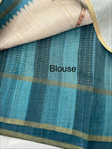 Soft Printed Blended matka tussar silk saree- MMT467
