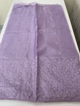 Soft kota checks saree with embroidery - MS7695 DustyMauve