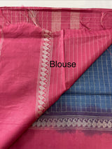 Bhagalpuri Semi tussar saree with contrast retta pattu borders and blouse -MS895(7)