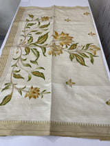 Kanta Handstitched Blended tussar silk saree MS15488