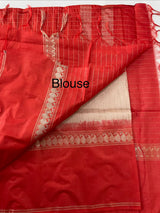 Bhagalpuri Semi tussar saree with contrast retta pattu borders and blouse -MS895(9)