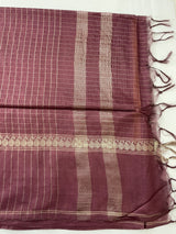 Bhagalpuri Semi tussar saree with contrast retta pattu borders and blouse -MS895(4)