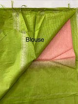Bhagalpuri Semi tussar saree with contrast retta pattu borders and blouse -MS895(3)