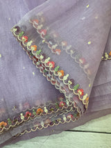 Tissue organza saree with fully worked blouse MS14176