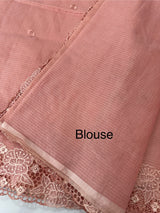Soft Silky kota saree with cutwork borders  MSH132 (2) Peach