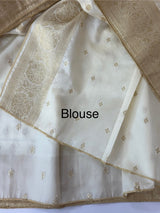 Organza banaras soft silk saree with zari buttas MS8144
