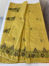 Soft silk cotton saree with embriodery MS8678