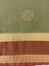 Kanchi Silk cotton saree with zari weaving - MSK897
