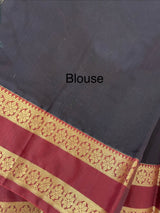 Silk cotton saree with zari weaving - MSK897