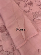 Blended Satin finish Tussar silk saree with applique work- MS8177