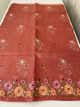 Silky kota embroidery saree MSK4333