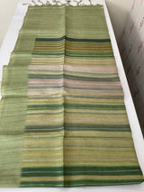 Multi color Semi soft silk saree with borders MSS590