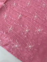 Butter silk saree with embroidery MTS569
