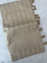 Fancy Chanderi silk saree with blouse MFC218 Taupe