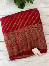 Semi banarasi Khaddi Georgette saree - MS1499 RED