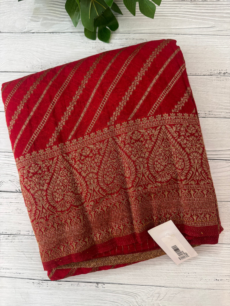 Semi banarasi Khaddi Georgette saree - MS1499 RED