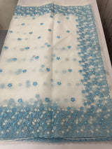 Soft Organza saree with embroidery borders - MCW895