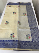 Semi silk saree with embroidery MSS456