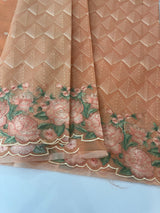 Phulkari NetKota embroidery saree - MPKS905 PeachyOrange