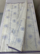 Soft Netkota saree with cross stitch embroidery MSH210