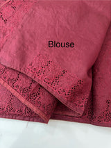 Cutwork Blended tussar saree with thread work MTS9078