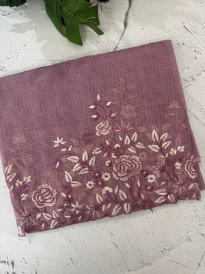 Soft kota silk saree with embriodery  MS12859