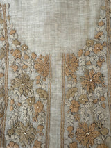 Unstitched Handworked Chanderi suit Set with kanta work- MK269