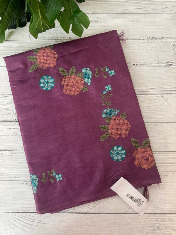 Pure desi tussar silk saree with embroidery- MTSS659 (14)