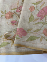 Semi Tissue linen saree MS88651 (1)
