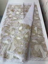 Jute Linen saree with thread work MSH206