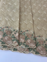 Phulkari NetKota embroidery saree - MPKS905 Beige