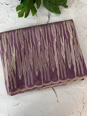 Semi soft Organza saree with zari thread work MSB8433 DustyPurple