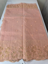 Soft kota silk saree with applique work MS85432 Peach