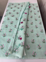 Netkota embriodery saree MS1496 Pastel AquaBlue