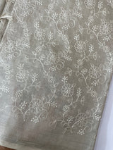 Pure desi tussar silk saree with embroidery(2) - MTSS659(1) Chiku