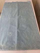Mul chanderi saree with applique borders MSH112 PowderBlue