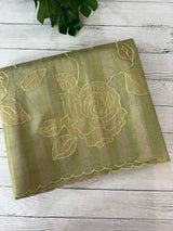 Tissue Silk applique work saree MSH133 Design 1- LightGreen