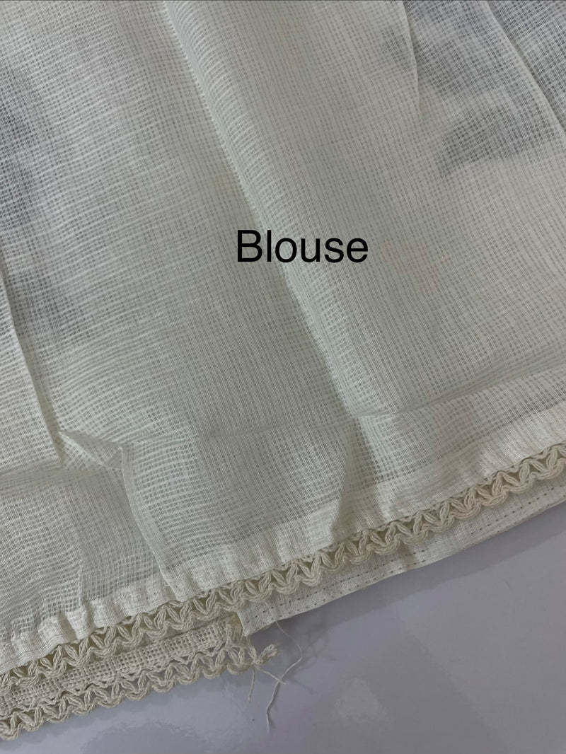 Soft kota checks saree with embroidery - STWICM